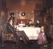 William Orpen A Bloomsbury Family oil painting